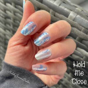 Color Street Hold Me Close Shimmery Pale Pink & Blue Tie Dye Nail Strips